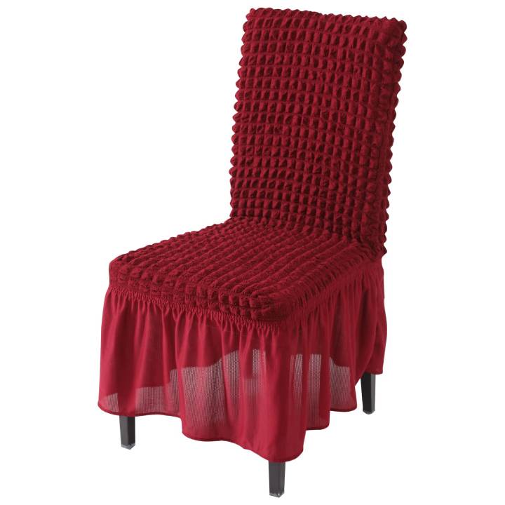 Maroon chair cover tent studio