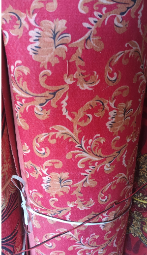Swagatam Jute C Red Printed Carpet